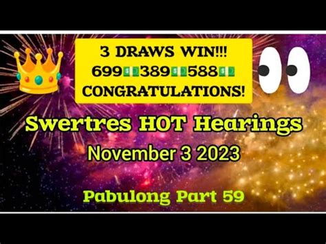 swertres hearing november 3 2023